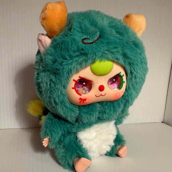 Baby Three Chinese Zodiac Dragon Plush | Christmas Glitter Eyes | New - Picture 5 of 6